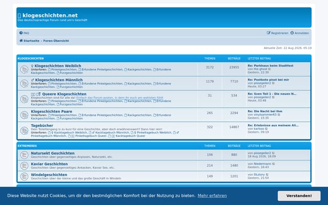 Screenshot of klogeschichten.net