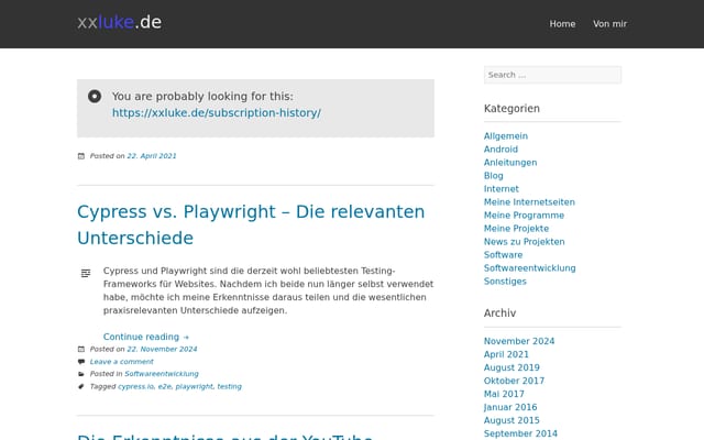 Screenshot of xxluke.de