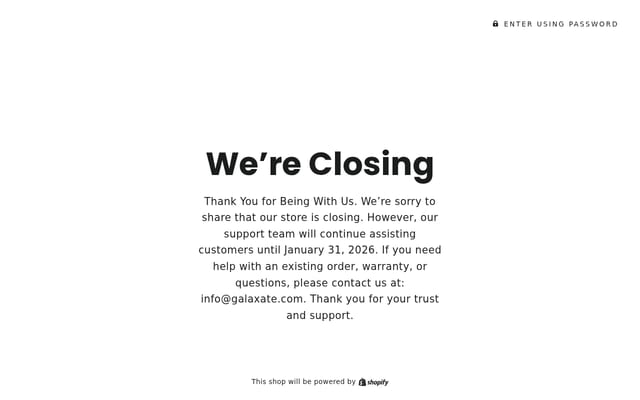 Screenshot of galaxate.com