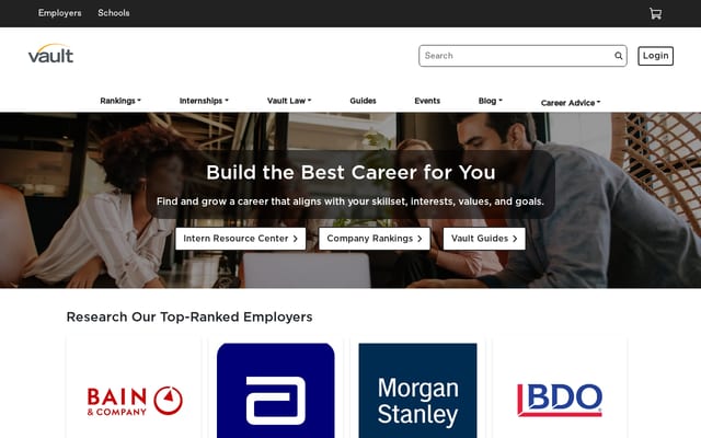 Screenshot of vault.com