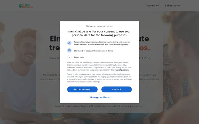 Screenshot of meinchat.de