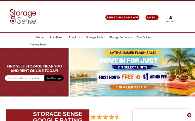 Screenshot of storagesense.com