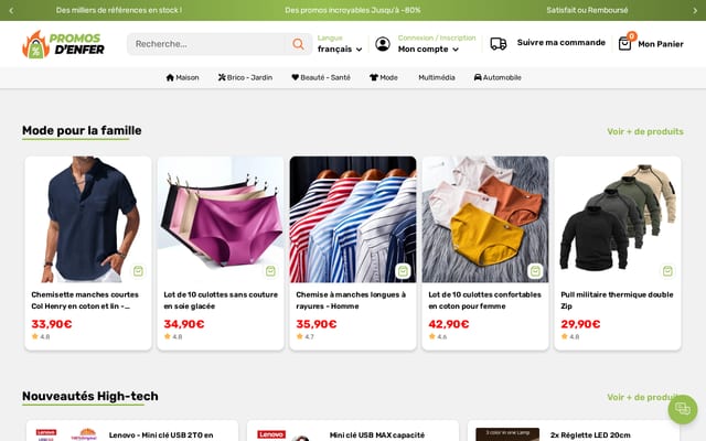 Screenshot of promosdenfer.fr