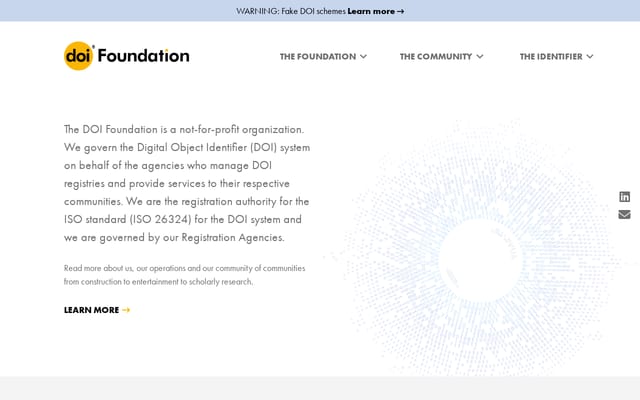 Screenshot of doi.org