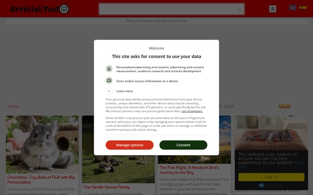 Screenshot of articleted.com