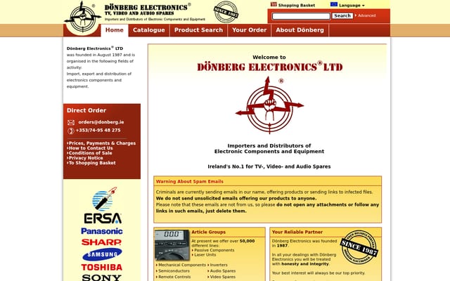 Screenshot of donberg.ie