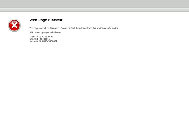 Screenshot of toyotapartsdeal.com