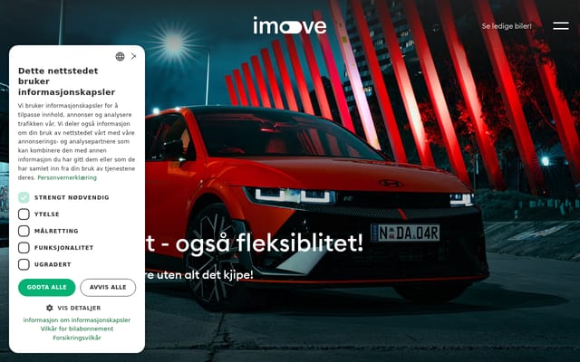 Screenshot of imove.no