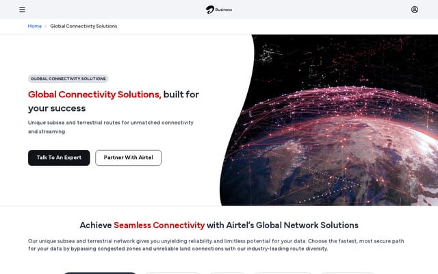 Screenshot of airtel.com