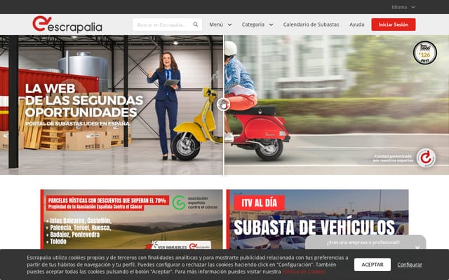 Screenshot of escrapalia.com