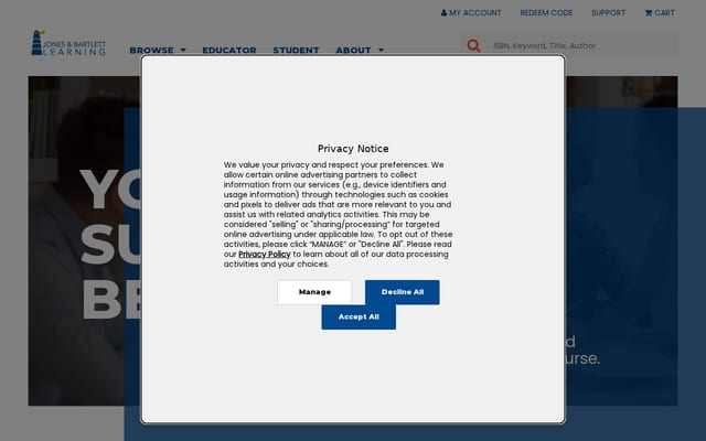 Screenshot of jblearning.com