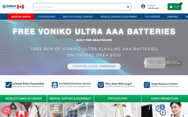Screenshot of surgo.com