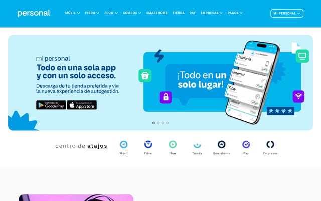 Screenshot of personal.com.py