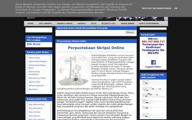Screenshot of koleksiskripsi.com