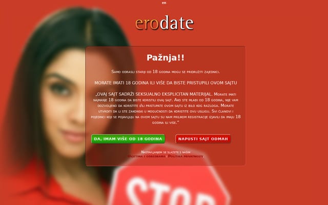 Screenshot of erodate.rs