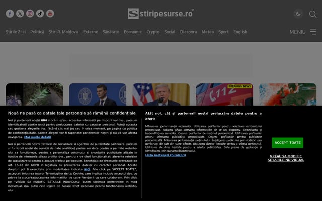 Screenshot of stiripesurse.ro