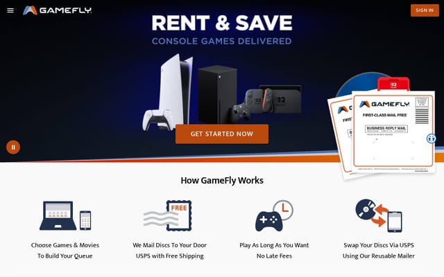 Screenshot of gamefly.com