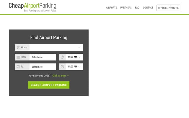 Screenshot of cheapairportparking.org