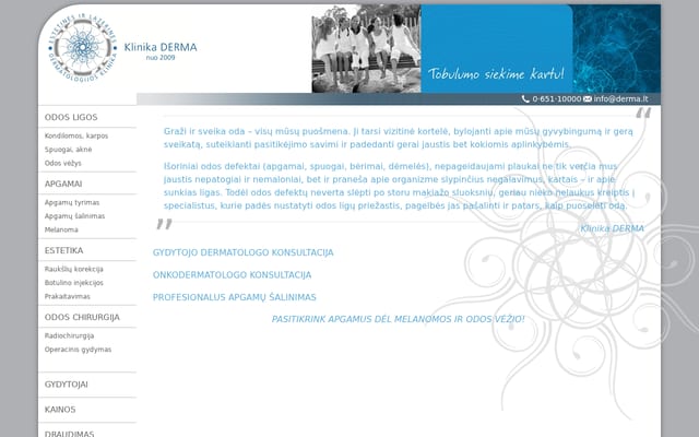Screenshot of derma.lt