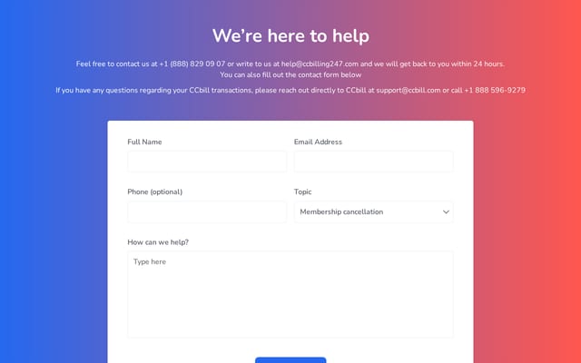 Screenshot of ccbilling247.com