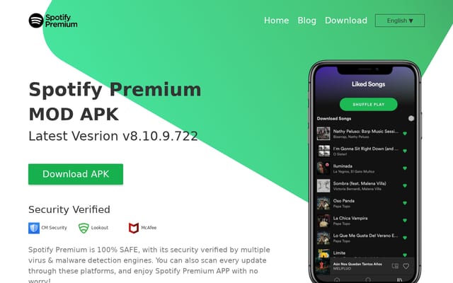 Screenshot of spotifypremium.net
