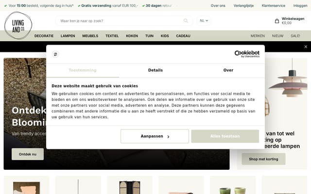 Screenshot of livingandcompany.com