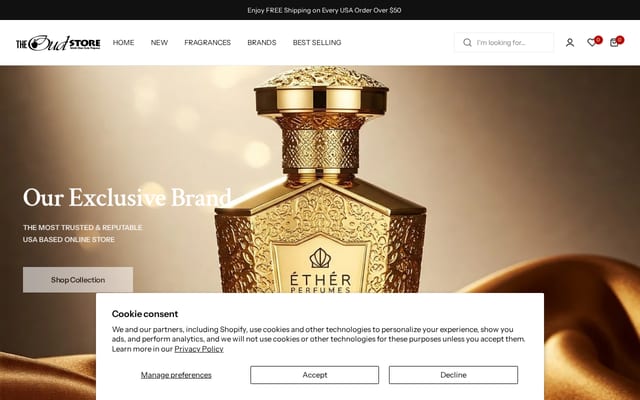 Screenshot of oudstore.com