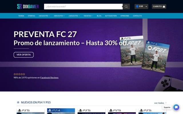 Screenshot of dixgamer.com