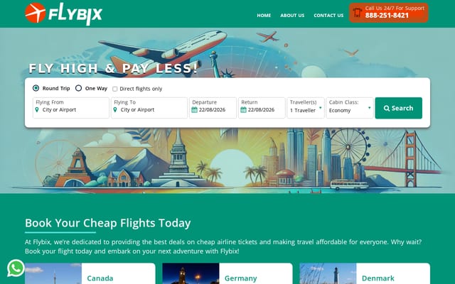 Screenshot of flybix.com