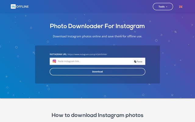 Screenshot of instaoffline.net