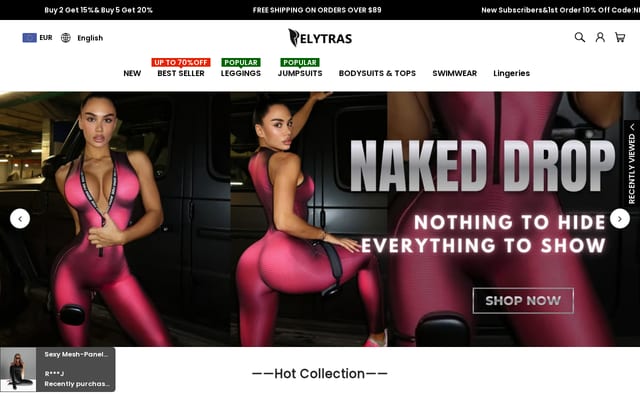 Screenshot of elytras.com