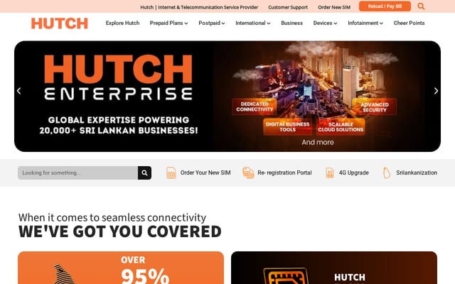 Screenshot of hutch.lk