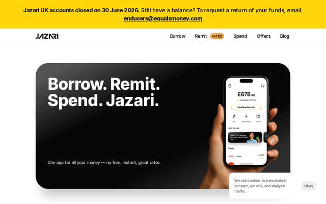 Screenshot of jazari.money
