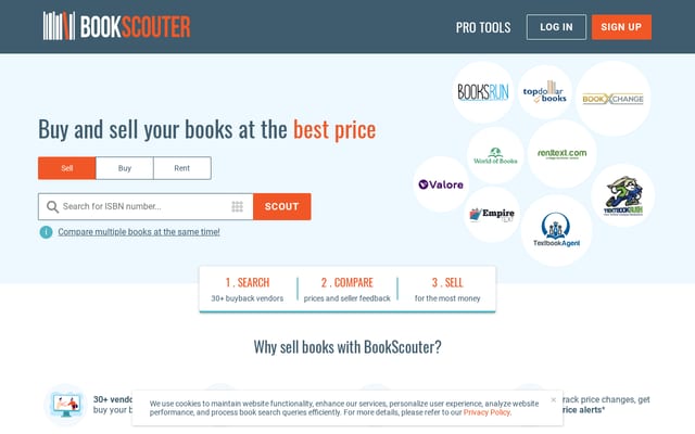 Screenshot of bookscouter.com