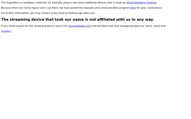 Screenshot of superbox.com