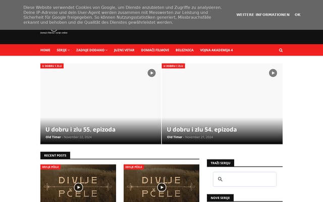 Screenshot of serijehd.blogspot.com