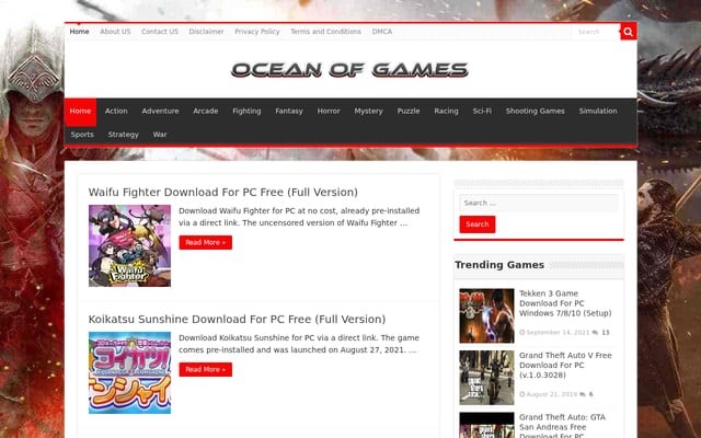 Screenshot of oceanofgamesu.com