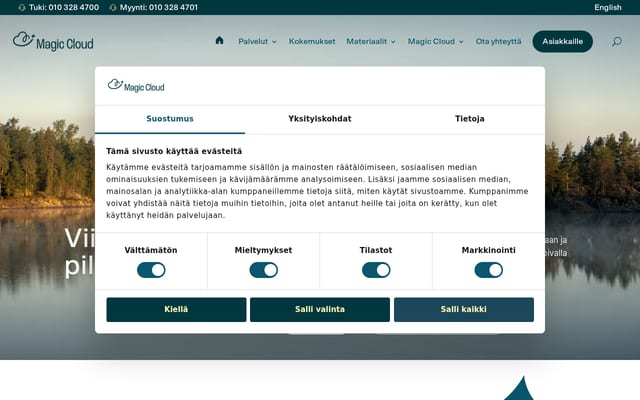 Screenshot of magiccloud.fi