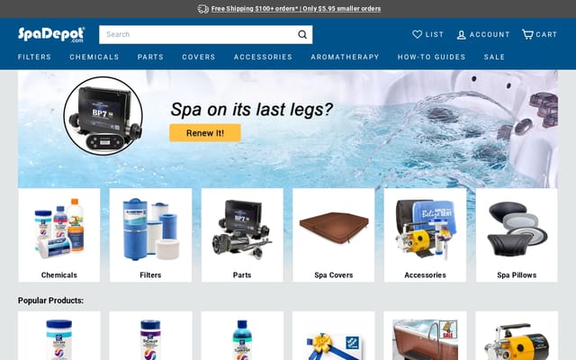 Screenshot of spadepot.com