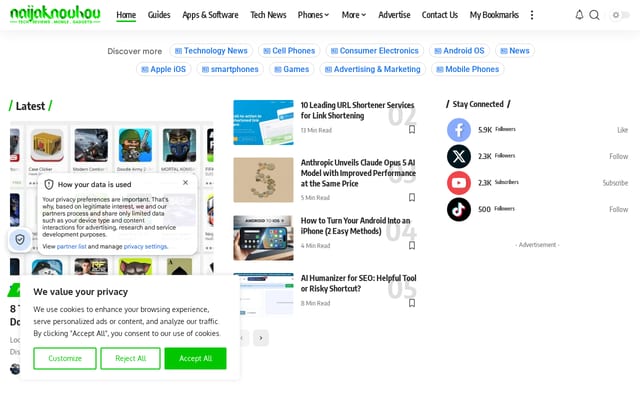 Screenshot of naijaknowhow.net