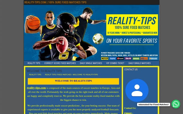 Screenshot of reality-tips.com