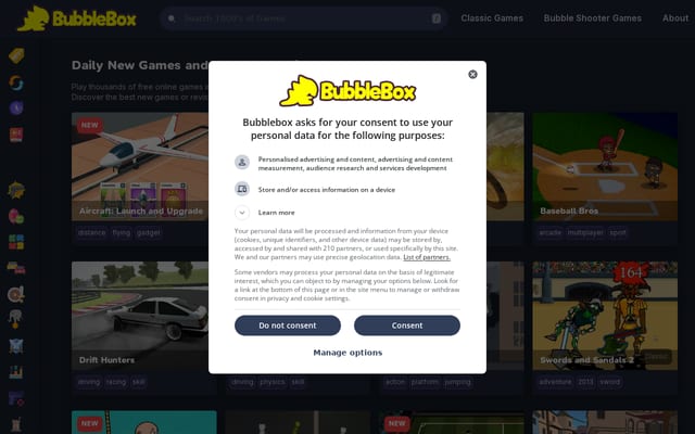 Screenshot of bubblebox.com