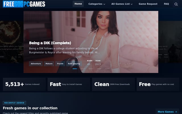 Screenshot of freegogpcgames.com