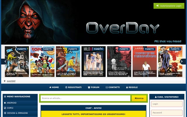 Screenshot of overday.org