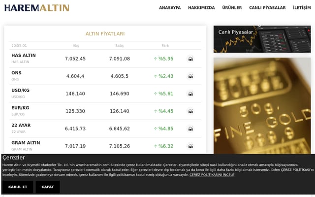 Screenshot of haremaltin.com