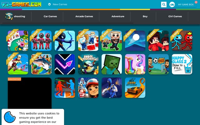 Screenshot of y9-games.com