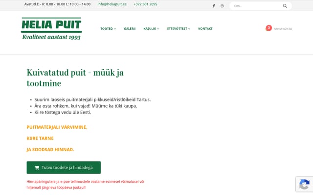 Screenshot of heliapuit.ee