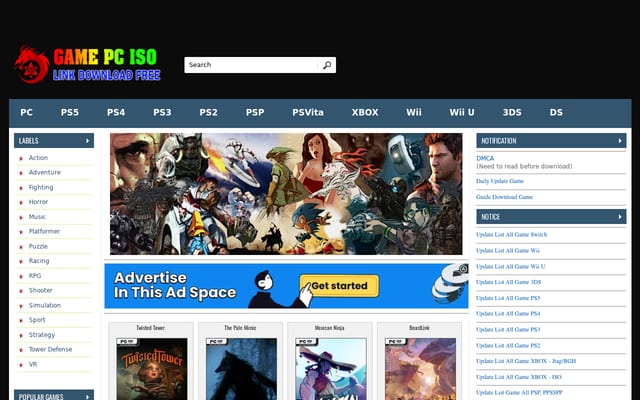 Screenshot of gamepciso.com
