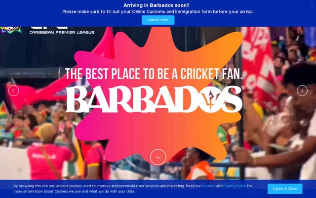 Screenshot of visitbarbados.org