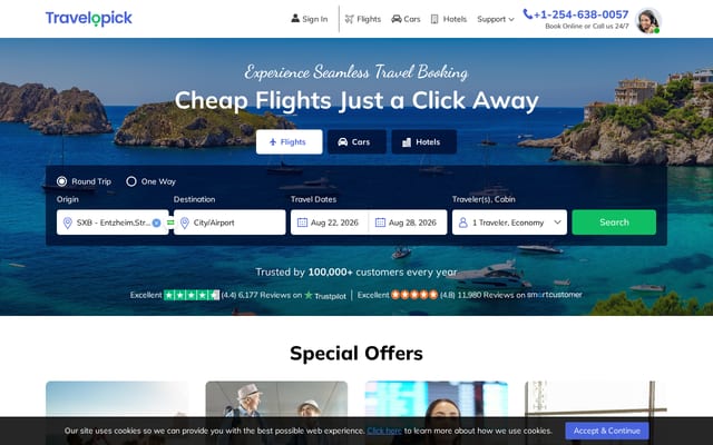 Screenshot of travelopick.com